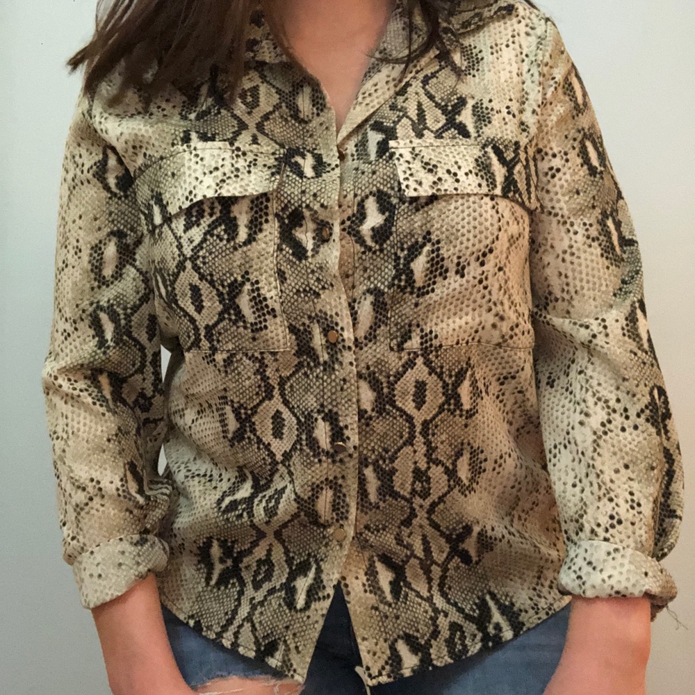 Snakeskin Button Up